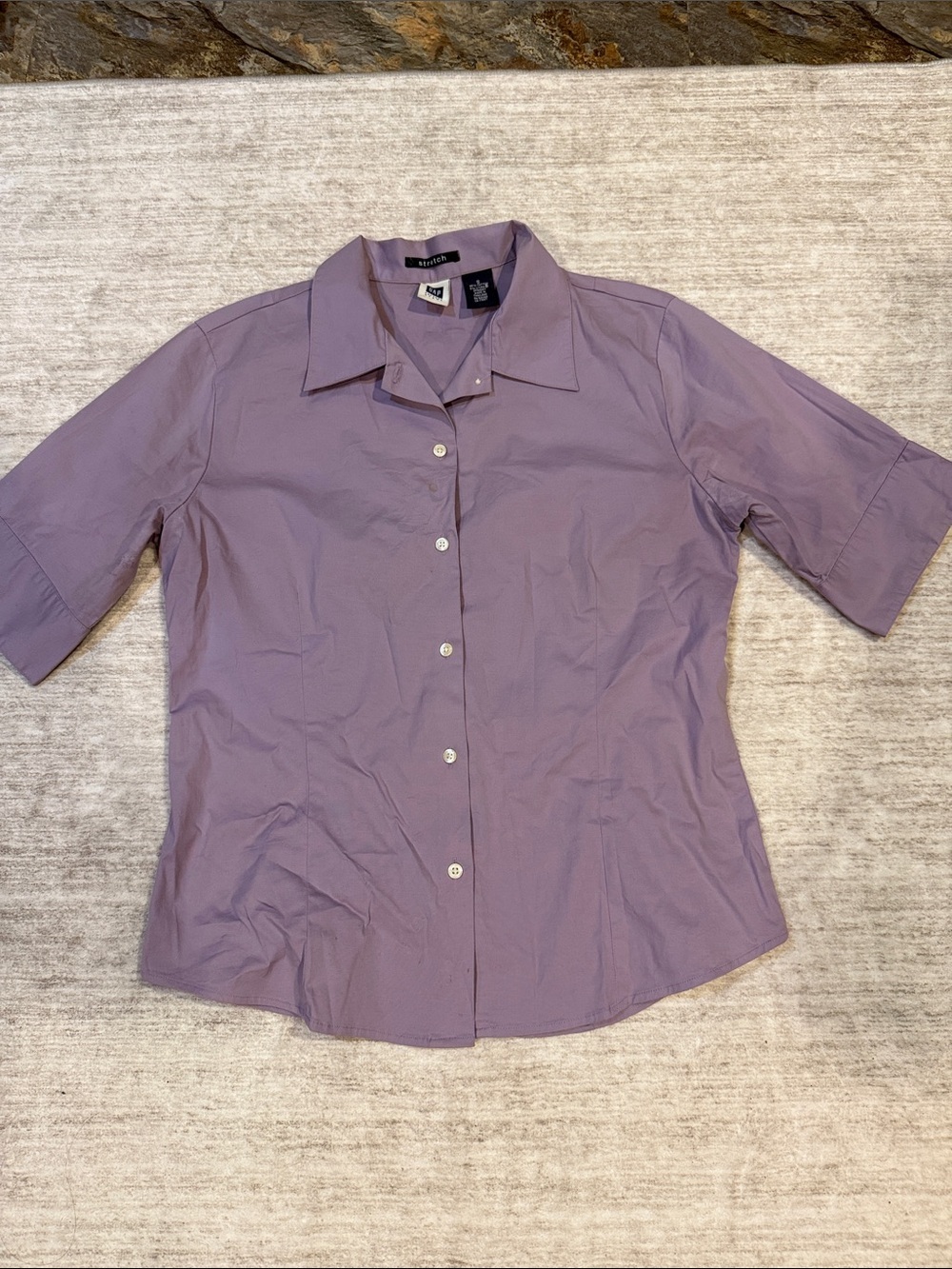 Gap Factory Lavender Short-Sleeve Button Down Shirt size small